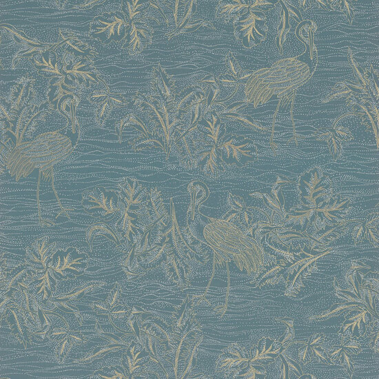 Casamance L&#039;&Icirc;le Aux Oiseaux 75891630 - Blauw Behang