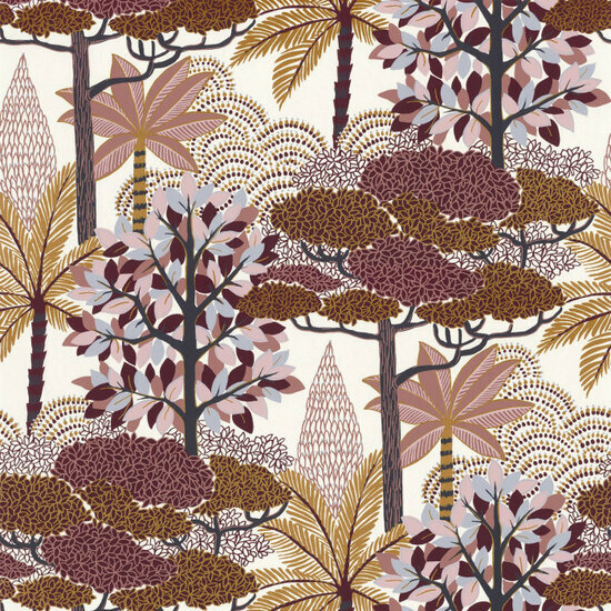 Casamance Nuit D&#039;Orient 75380202 - Wit / Roze Behang