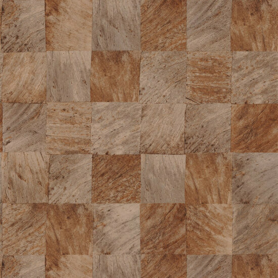 Casamance Textures V&eacute;g&eacute;tal B75173266 - Bruin Behang