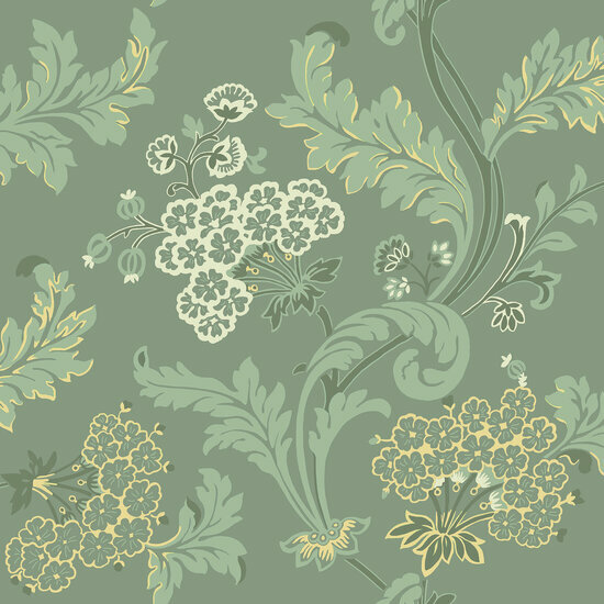 Dutch Wall Decor Swedish Heritage 696-03 Groen Behang