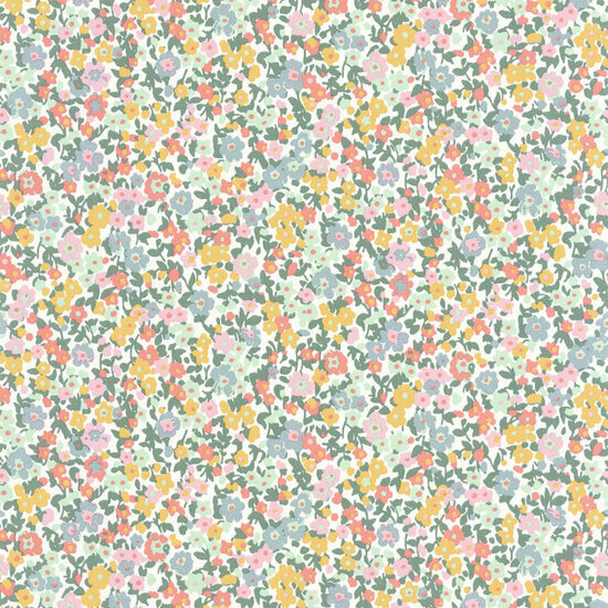 Casadeco Flower Market FLOM89216212 - Multicolour / Wit Behang