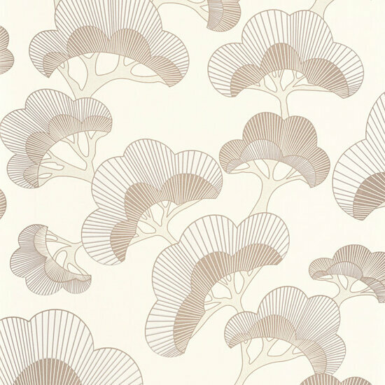 Casadeco Kyoto KYTO88711352 - Beige / Wit Behang