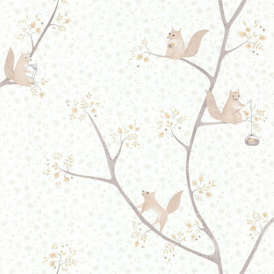 Casadeco Rose &amp; Nino RONI85611028 - Wit / Grijs Behang