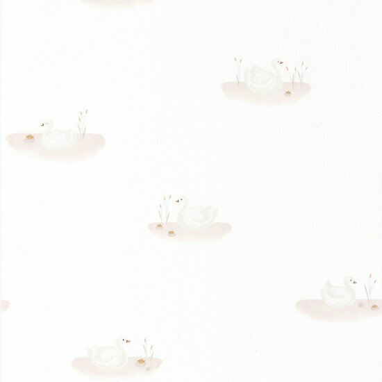 Casadeco Rose &amp; Nino RONI85494251 - Wit / Roze Behang