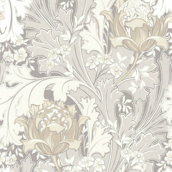 Casadeco So White 4 SWHT84069101 - Beige / Grijs Behang