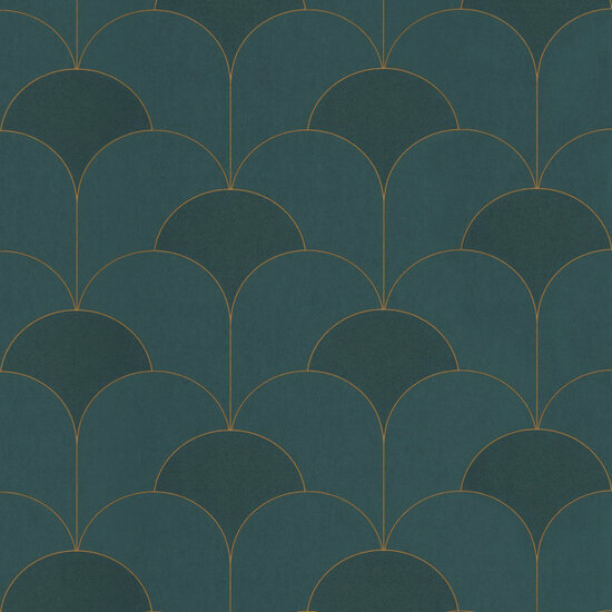 Casadeco Twenties TWNT88687525 - Groen Behang