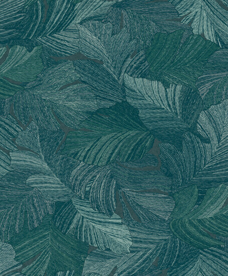 Dutch Wallcoverings Attitude A66501 Petrol Behang