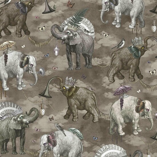 Santorus I Elephant&#039;s March - Argentum WP030423 Behang