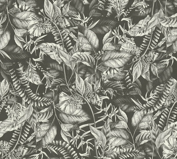 AS Creation Drawn Into Nature - 39425-2 / 394252 Zwart Behang