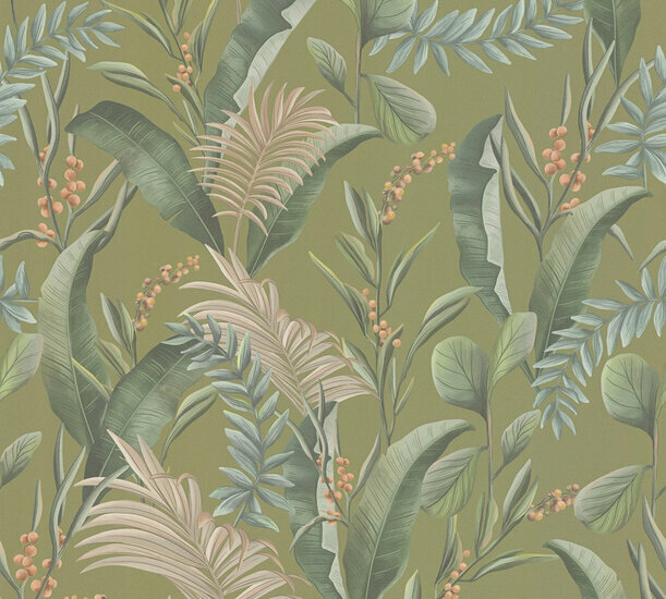 AS Creation Drawn Into Nature - 39436-3 / 394363 Groen Behang