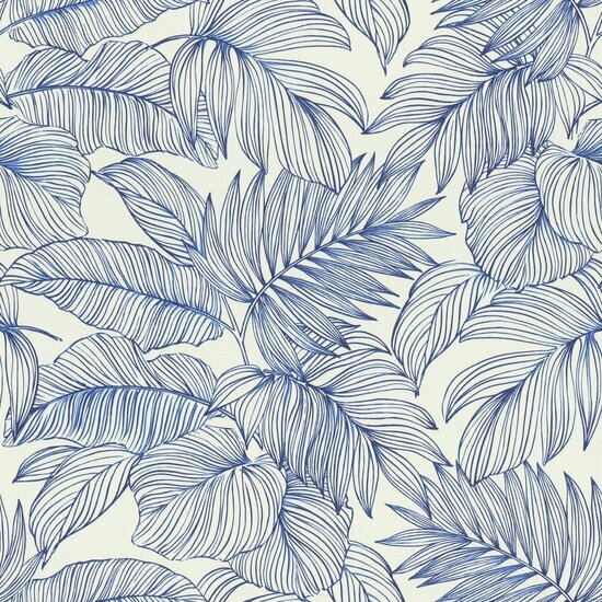Rasch Symphony - 865110 Blauw Behang