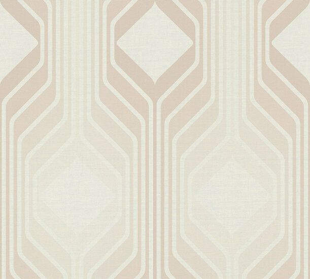 AS Creation Retro Chic - 39532-4 / 395324 Beige - Cr&egrave;me Behang