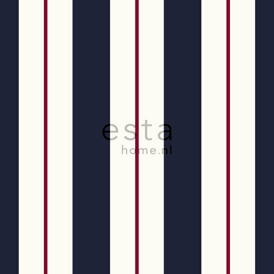 Esta Home Strepen 136415 Rood Blauw Behang
