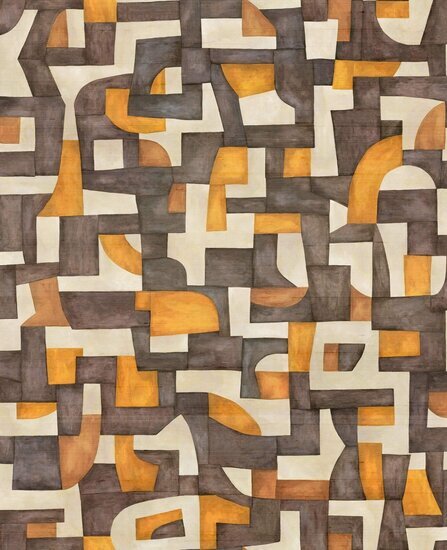 Arte Essentials Totem ECOLINE 18900 Bruin/Oranje/Cr&egrave;me Behang