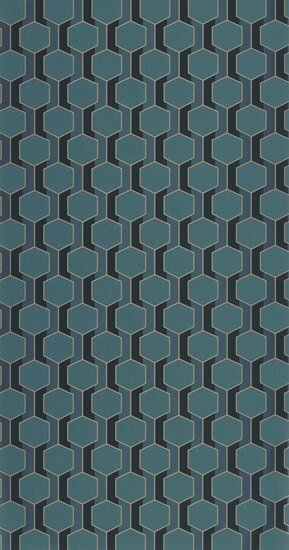 Casadeco Derby DERB89306914 - Blauw Behang