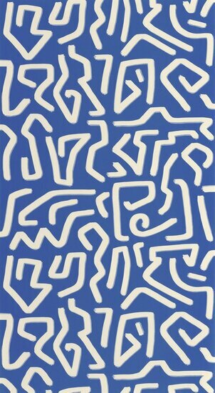 Casadeco Milano Sixties MISI89356606 - Blauw Behang