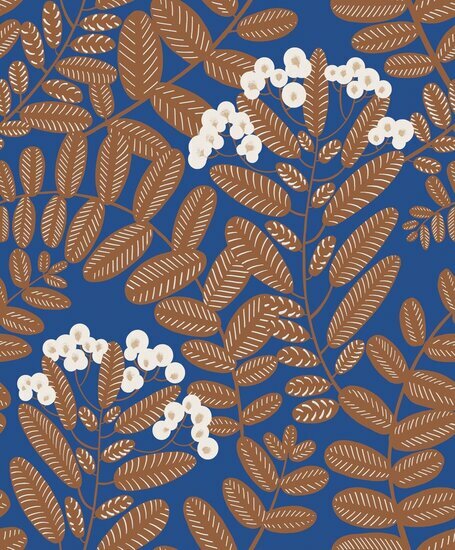 Khr&ocirc;ma by Masureel Mysa YSA002 Blauw / Oranje Behang