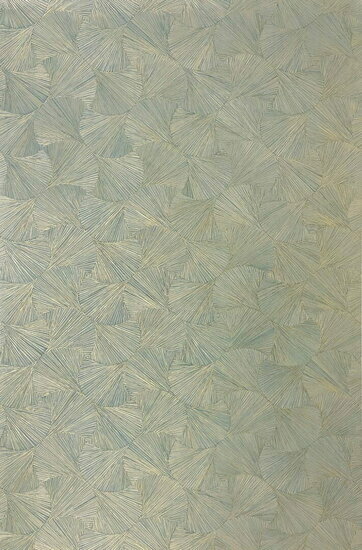Casamance Nature Précieuse - Textures 76522650 - Groen / Metallic Goud Behang