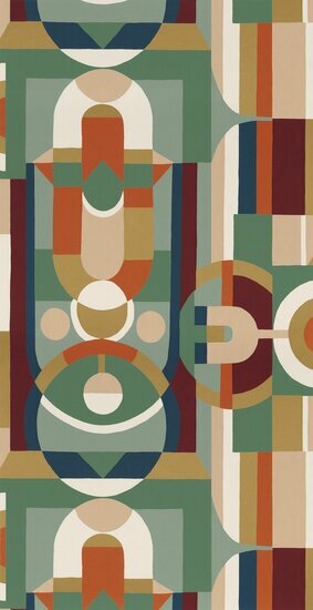 Casamance Faubourg Des Lumières 76250508 - Multicolours Behang