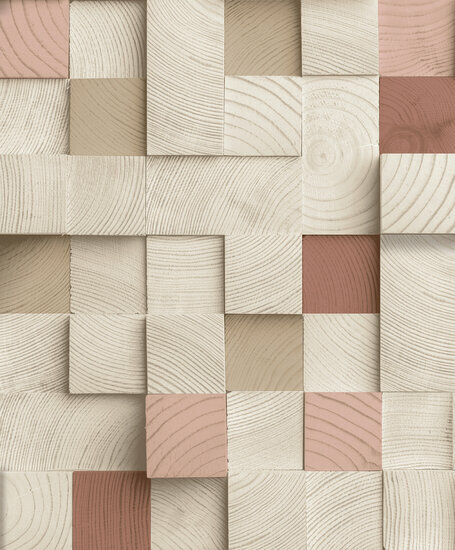Dutch Wallcoverings Artifice M801-10 Beige / Roze Behang