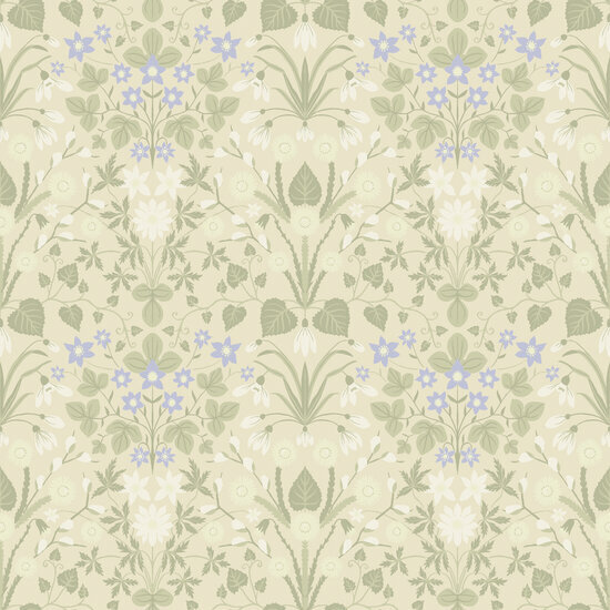 Dutch First Class Midbec Langenas 12319 Beige / Groen Behang