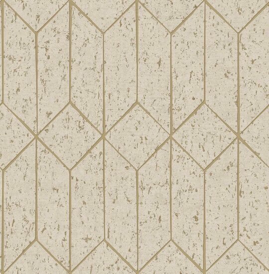 Dutch First Class Arber DL26702 Cr&egrave;me / Goud Behang