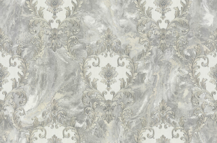 Dutch First Class Carrara Best 83603 Grijs / Zilver Behang