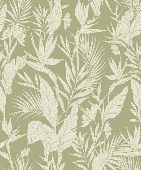 Dutch Wallcoverings Omura A71102 Groen Behang