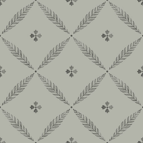 Dutch First Class Midbec Blomstermala 51022 - Grijs / Zwart Behang