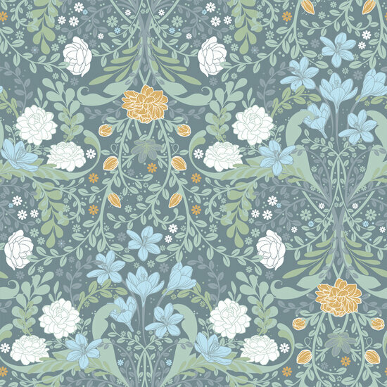 Dutch First Class Midbec Sunnano 24106 - Blauw / Groen Behang