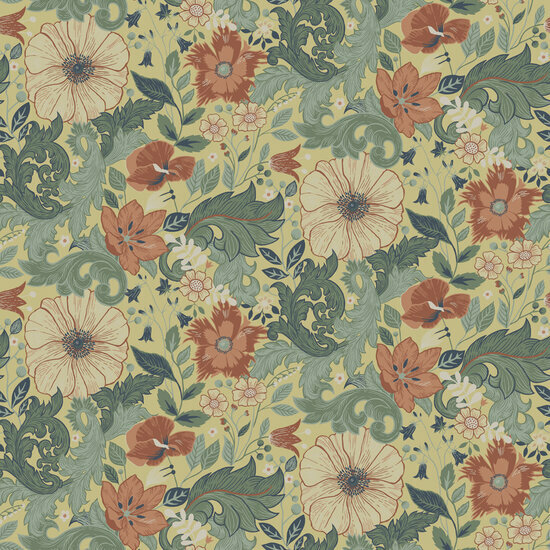 Dutch First Class Midbec Angas 13111 - Geel Behang