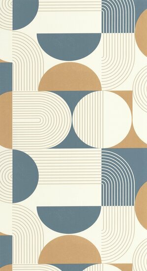 Caselio Graphic GPC105500633 - Blauw Behang