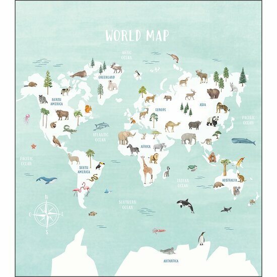 Caselio Les Minis Mondes MNM105766301 - Multicolours Behang