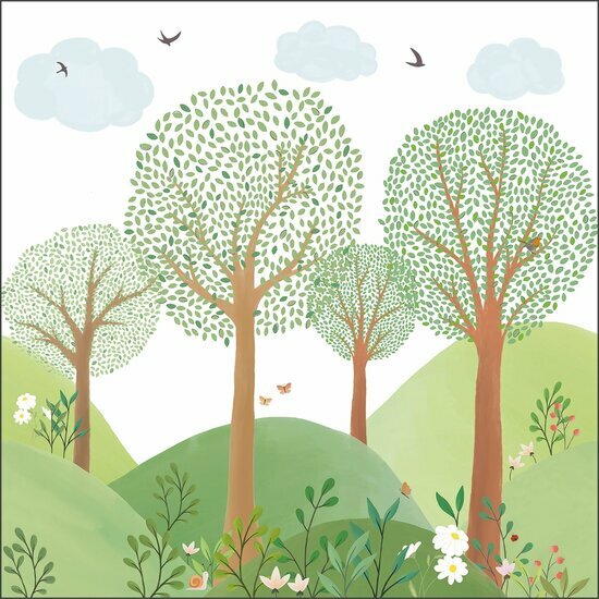 Caselio Les Minis Mondes MNM105803206 - Groen Behang