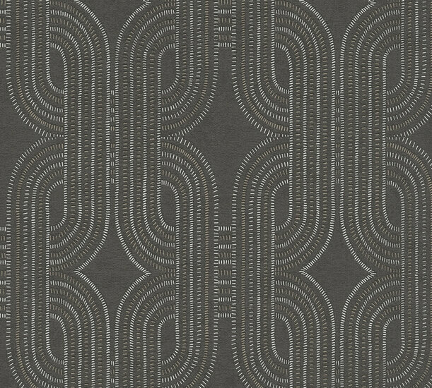 AS Creation French Affair  - 39937-4 / 399374 Zwart Behang