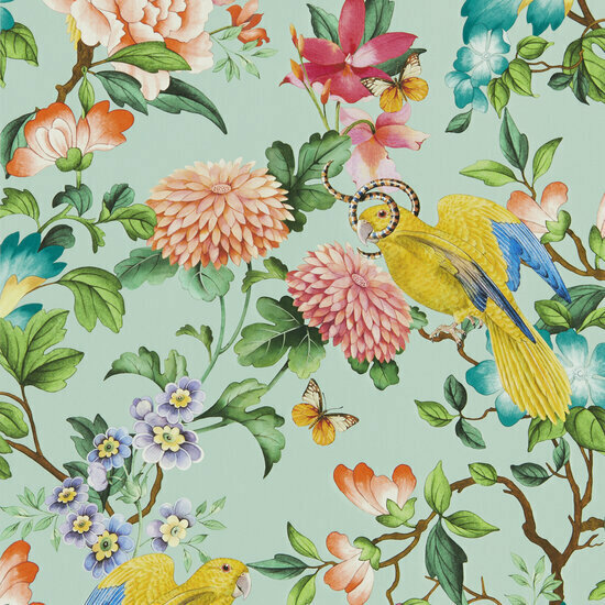 Clarke &amp; Clarke Botanical Wonders W0130/03 - Groen Behang