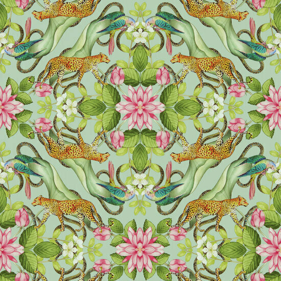 Clarke &amp; Clarke Botanical Wonders W0131/01 - Groen Behang