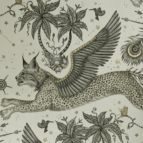 Clarke &amp; Clarke Wilderie W0118/02 - Geel Behang