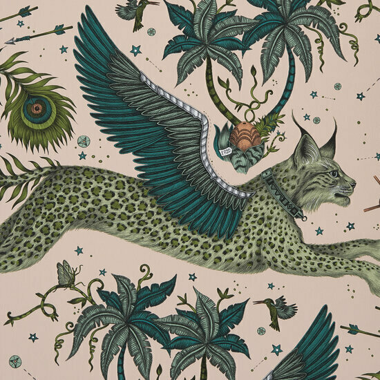 Clarke &amp; Clarke Wilderie W0118/05 - Roze Behang