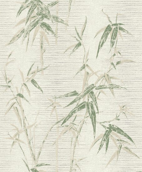 Rasch Tapetenwechsel II 507546 Cr&egrave;me / Groen Behang