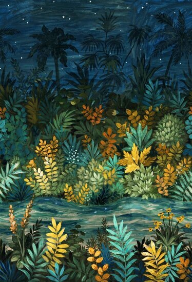 Casamance Panoramas 3 76401324 - Blauw Behang