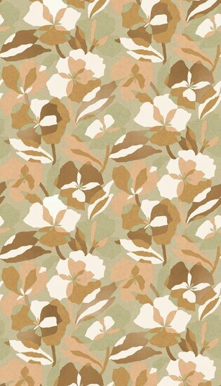 Casamance Jardin Félicia - Roze 76580814 Behang