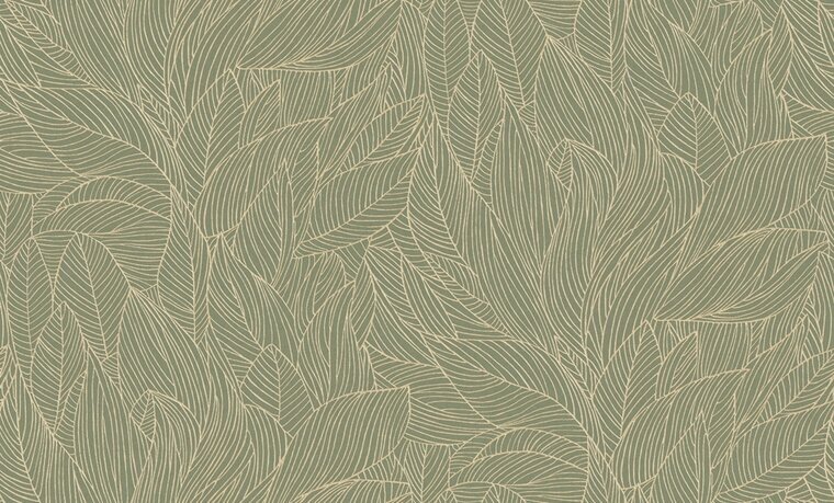 Casamance Jardin Félicia - Groen 76602548 Behang