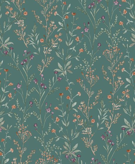 HookedOnWalls BLOMKVIST LILLY 29143 Groen Behang