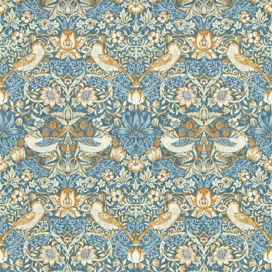 Clarke &amp; Clarke William Morris Designs - Blauw W0171/02 Behang