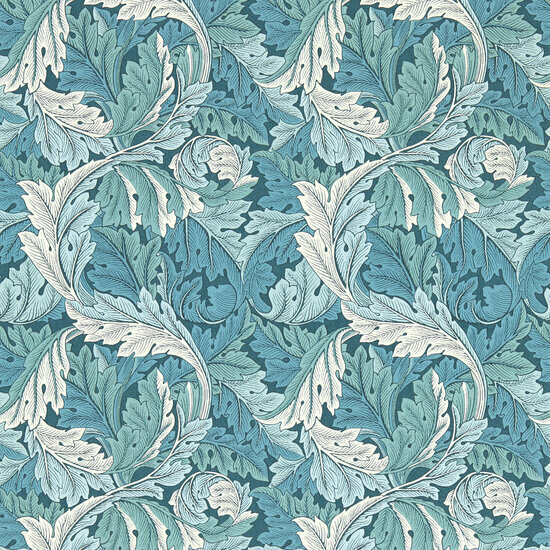 Clarke &amp; Clarke William Morris Designs - Blauw W0175/04 Behang