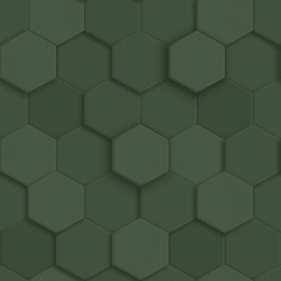 Origin Wallcoverings 3D Reflections 347852 - Groen Behang