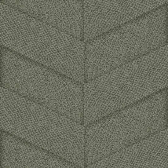 Origin Wallcoverings Luxury Skins 347792 - Groen / Grijs Behang