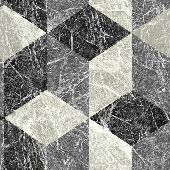 Origin Wallcoverings Raw Elegance 347318 - Zwart / Grijs Behang