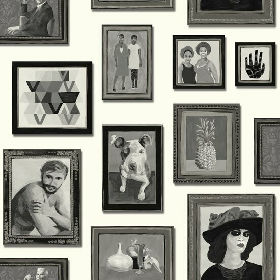 Origin Wallcoverings Wunderkammer 347462 - Zwart / Wit Behang